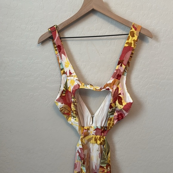 REVOLVE x MINKPINK  Domenica Cut Out Maxi Dress in Tropical Sundress size M - Picture 7 of 8
